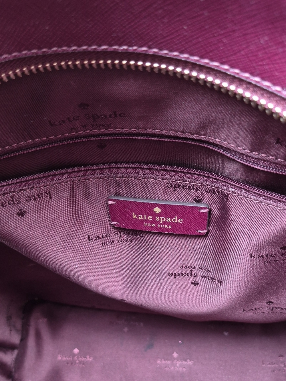 kate spade Glitter Tote in Wine Berry - Picture 3 of 3